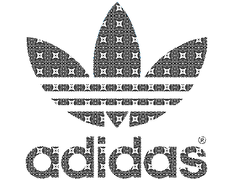 zwart knipperend adidas logo