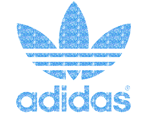 blauwe glitter adidas logo