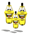 Bananen Plaatjes Drie Bananen Springen