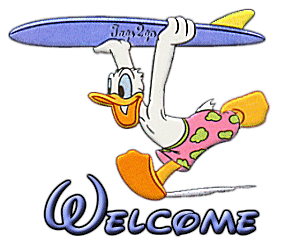 Plaatjes Donald duck Donald Duck Welcome Surfbord