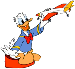 Plaatjes Donald duck Donald Duck Speelt Met Een Vliegtuigje