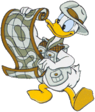 Plaatjes Donald duck Donald Met Een Schatkaart Schat Zoeken