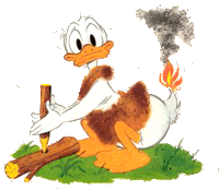 Plaatjes Donald duck Donald Duck In De Oertijd Vuur Maken