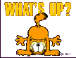 Garfield Plaatjes Garfield Die Door Zijn Benen Kijkt En Vraagt Wat Er Is