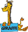 Giraffen Plaatjes Giraffe Met Bord Giraffe