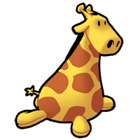 Giraffen Plaatjes Giraffe 3D Met Dikke Buik Korte Pootjes