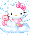 Hello kitty Plaatjes Hello Kitty Op Wolk In Regen Huilend