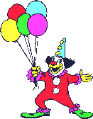 Jarig Plaatjes Clown Met Ballonnen