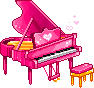 Plaatjes Kawaii meubels Kawaii Roze Piano Met Hartjes