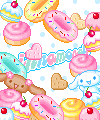 Plaatjes Kawaii scene Candy Snoep Donut Cupcake Bewegend Kawaii