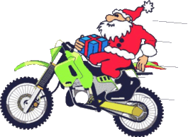 Kerstmannen Plaatjes Kerstman Op Crossmotor Motor