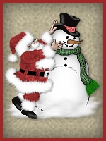 Kerstmannen Plaatjes Kerstman Met Sneeuwpop Postzegel