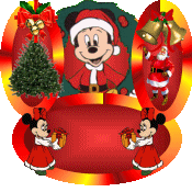 Plaatjes Kerstmet disney Mickey Mouse Fijne Feestdagen