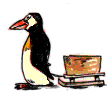 Pinguins Plaatjes Pinguin Loopt Met Slee