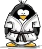 Pinguins Plaatjes Pinguin Als Judoka Met Zwarte Band