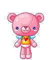 Plaatjes Schattige teddyberen Schattige Roze Teddybeer Vliegt Iets Omhoog