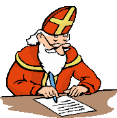 Sinterklaas Plaatjes Sinterklaas Schrijft In Zijn Boek