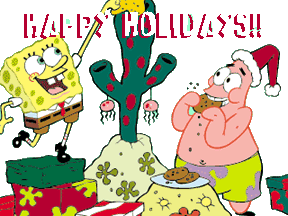 Spongebob Plaatjes Spongebob En Patrick Met Happy Holidays