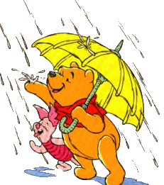 Plaatjes Vakantie Winnie The Pooh, Knorretje, Paraplu, Regen
