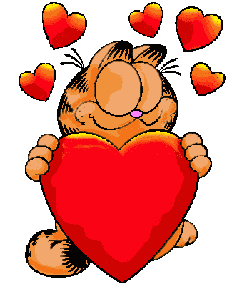 Valentijn Plaatjes Garfield Hartjes Verliefd