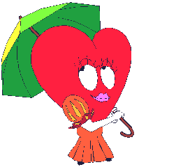Valentijn Plaatjes Rood Hart Met Paraplu