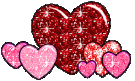 Valentijn Plaatjes Glitter Hartjes Rood En Roze