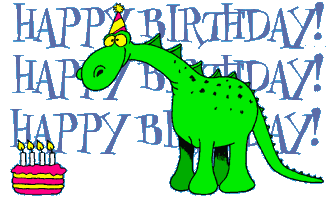 Dinosaurus Happy Birthday