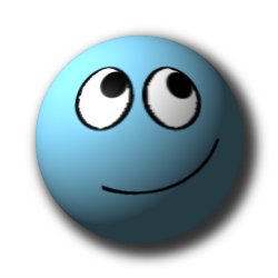 Smileys 3d Smileys en emoticons Blauwe Smiley Blij