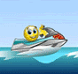 Smileys 3d Smileys en emoticons Smiley Waterscooter Over Het Water