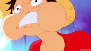 Anime One piece Luffy Is Verbaasd
