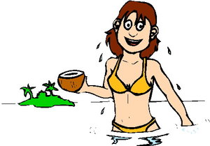 Cliparts Activiteiten Bestemming Zwemmen Vakantie Bikini