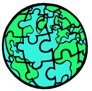 Cliparts Activiteiten Puzzelen Wereld Aardbol Puzzel Globe