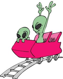 Cliparts Amusement Kermis Aliens In Achtbaan