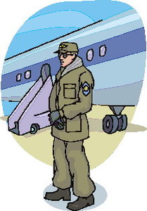Cliparts Beroepen Beveileging Vliegveld Beveiliging Vliegtuig
