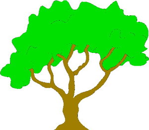 Cliparts Bloemen en planten Bomen Loofboom In Volle Bloei