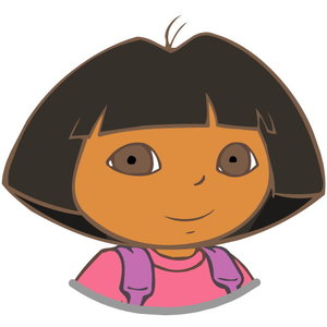Cliparts Cartoons Dora de explorer Dora De Explorer Bruine Ogen
