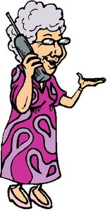 Cliparts Communicatie Telefoon Oma Aan De Telefoon