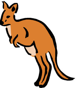 Dieren Cliparts Kangoeroes 