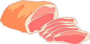 Cliparts Eten en drinken Broodbeleg Ham 