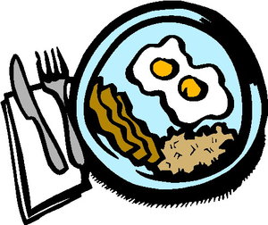Cliparts Eten en drinken Eieren Gebakken Ei Met Spek Ontbijt Eieren