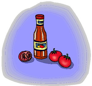 Cliparts Eten en drinken Tomaat Ketchup Tomaten