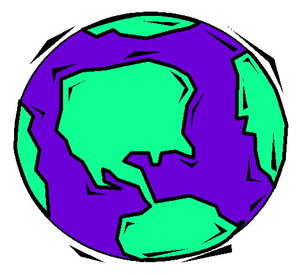 Cliparts Geografie Wereldbollen 