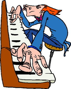 Muziek Cliparts Vleugels en piano Pianist Piano Speler
