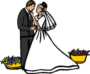 Cliparts Speciale dagen Huwelijk Trouwerij Trouwen Huwelijk Trouwjurk
