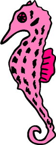 Cliparts Vissen Zeepaardjes Zeepaardje Roze