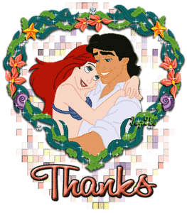 De kleine zeemeermin Disney plaatjes Ariel En Prins Erik Dank Je