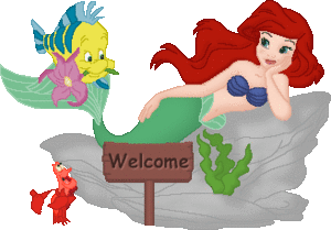 De kleine zeemeermin Disney plaatjes Ariel Ligt Op Een Rots Welcome