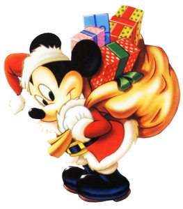 Disney plaatjes Mickey en minnie mouse Mickey Mouse Kerstman