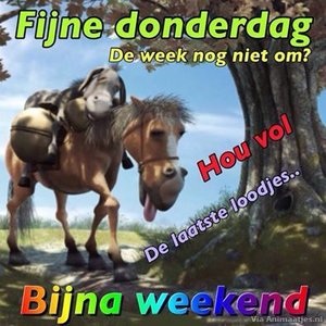 Donderdag Facebook plaatjes Fijne Doonderdag De Week Nog Niet Om Hou Vol De Laatste Loodjes Bijna Weekend