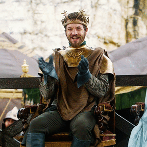 Films en series Series Game of thrones Koning Renling Aan Het Klappen